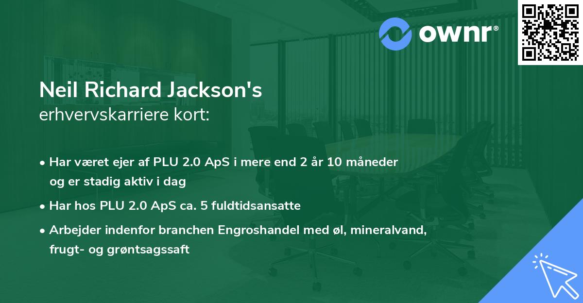 Neil Richard Jackson's erhvervskarriere kort