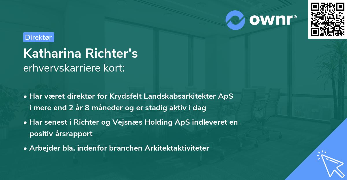 Katharina Richter's erhvervskarriere kort