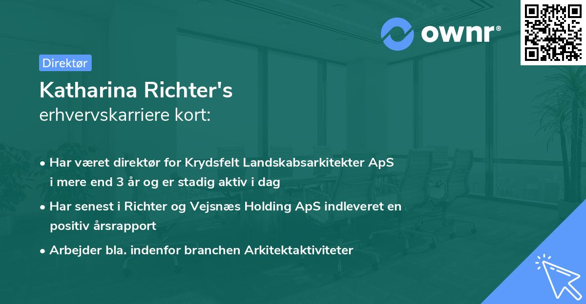 Katharina Richter's erhvervskarriere kort