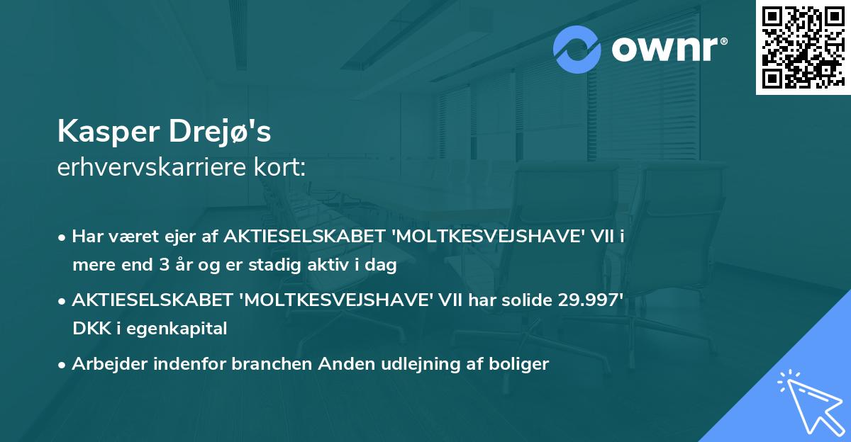 Kasper Drejø's erhvervskarriere kort
