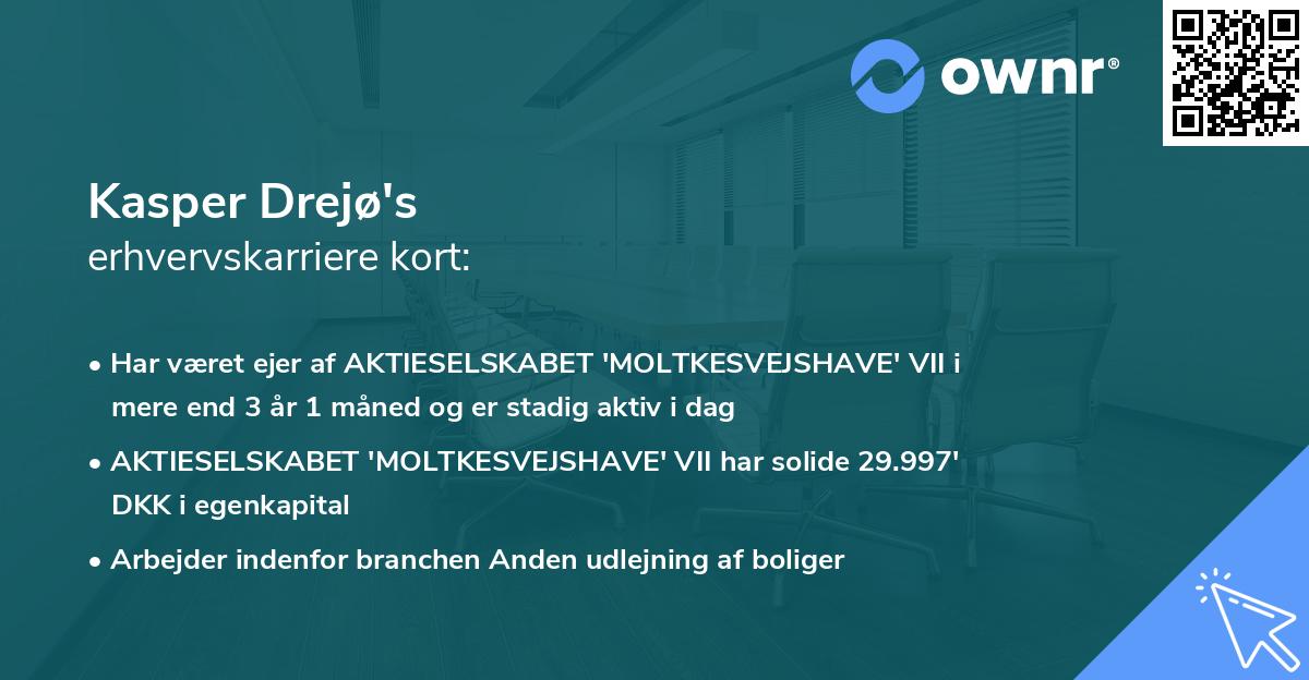 Kasper Drejø's erhvervskarriere kort