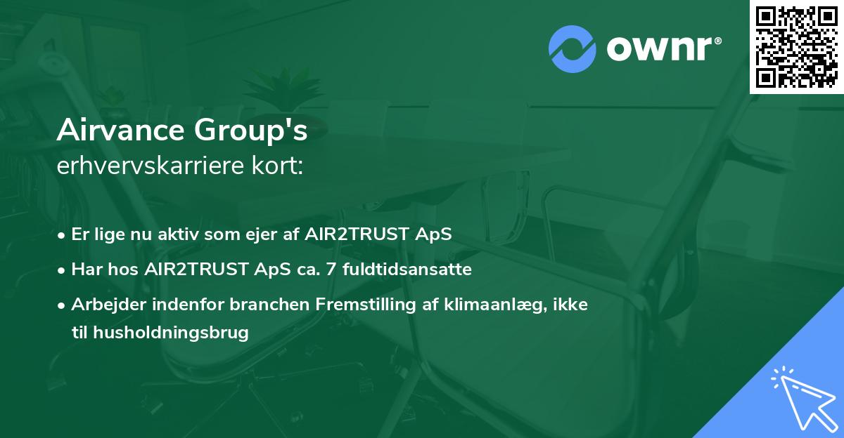 Airvance Group's erhvervskarriere kort