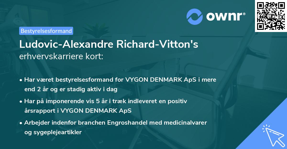 Ludovic-Alexandre Richard-Vitton's erhvervskarriere kort
