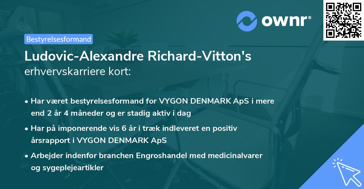 Ludovic-Alexandre Richard-Vitton's erhvervskarriere kort