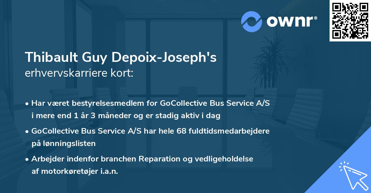 Thibault Guy Depoix-Joseph's erhvervskarriere kort