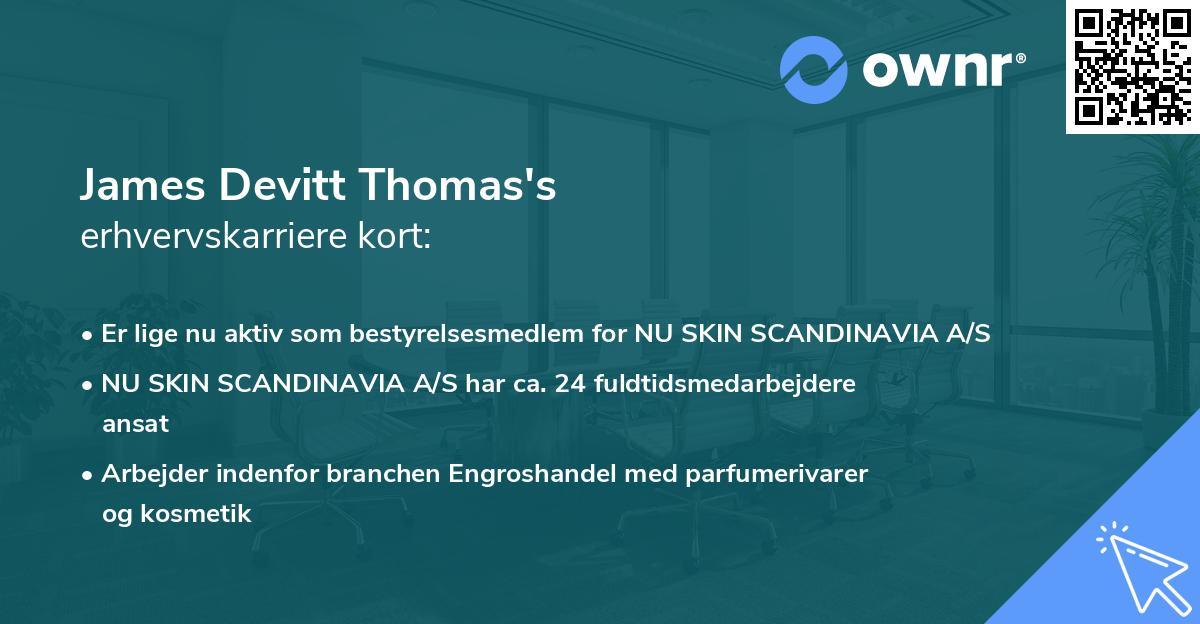 James Devitt Thomas's erhvervskarriere kort