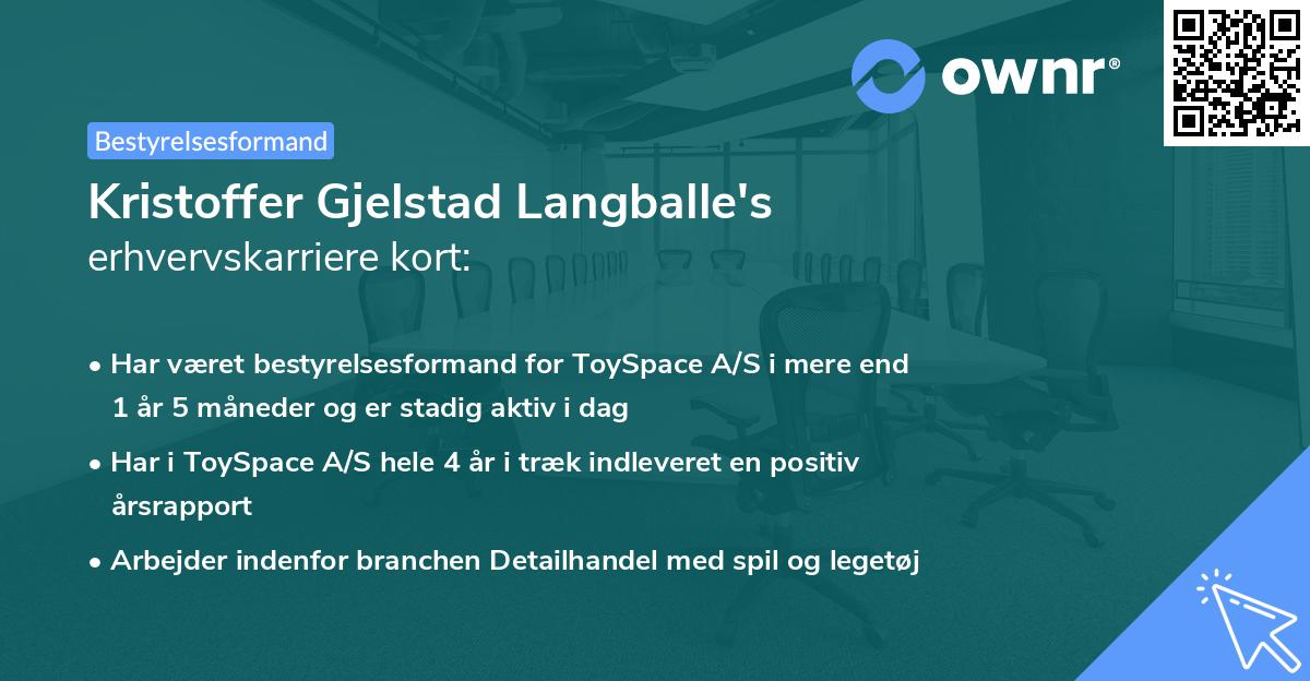 Kristoffer Gjelstad Langballe's erhvervskarriere kort