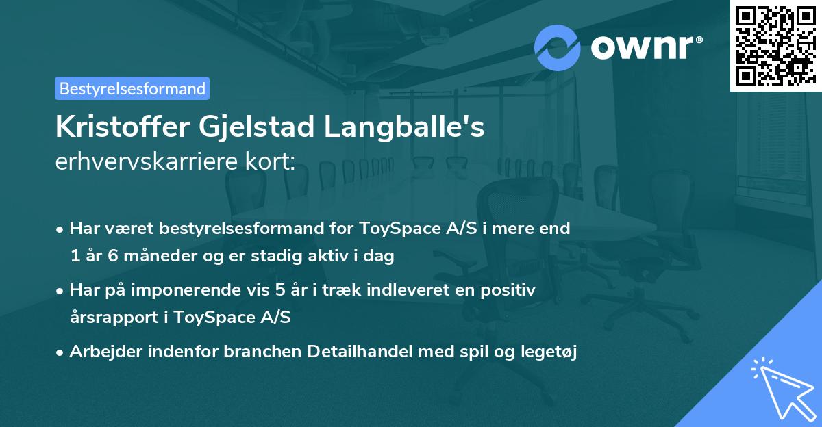 Kristoffer Gjelstad Langballe's erhvervskarriere kort