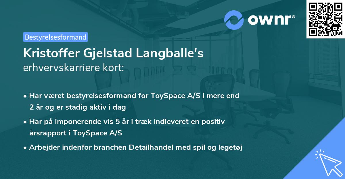 Kristoffer Gjelstad Langballe's erhvervskarriere kort