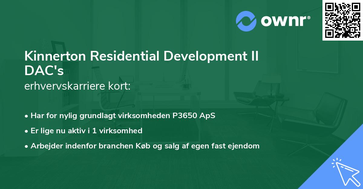 Kinnerton Residential Development II DAC's erhvervskarriere kort