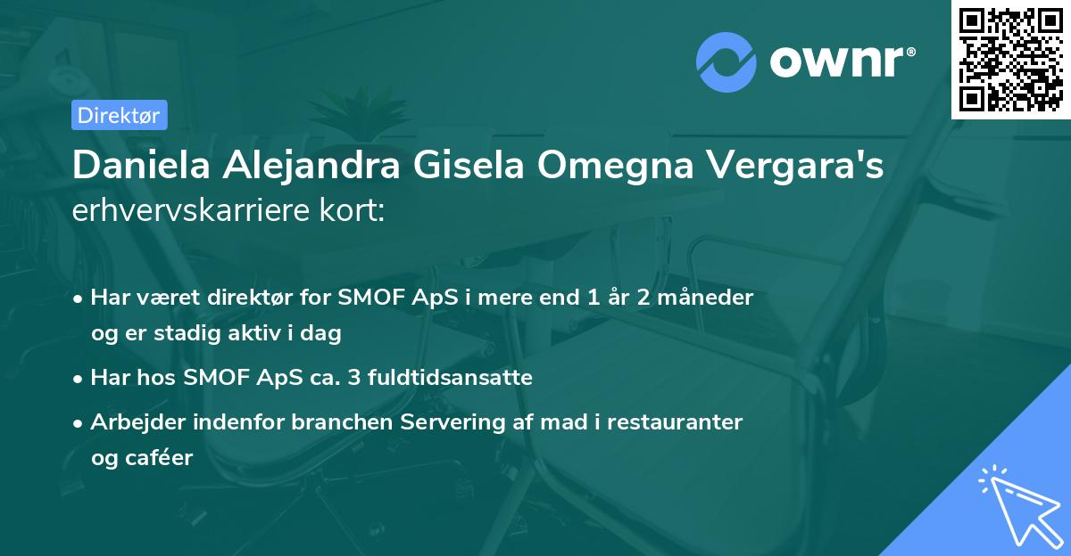 Daniela Alejandra Gisela Omegna Vergara's erhvervskarriere kort