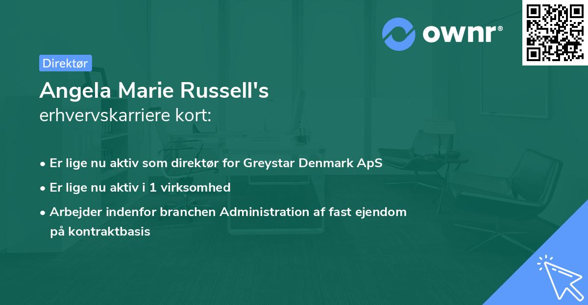 Angela Marie Russell's erhvervskarriere kort