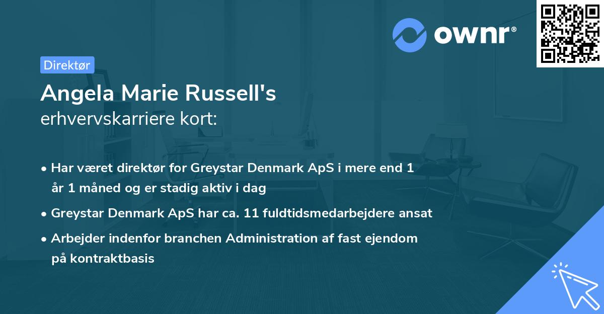 Angela Marie Russell's erhvervskarriere kort