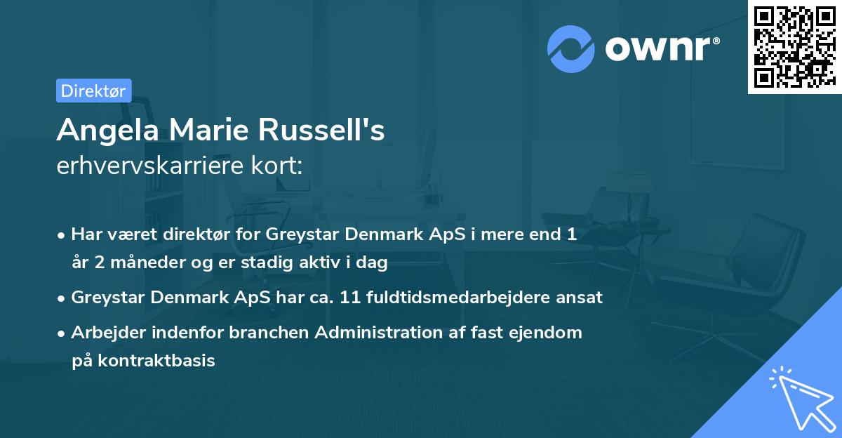 Angela Marie Russell's erhvervskarriere kort