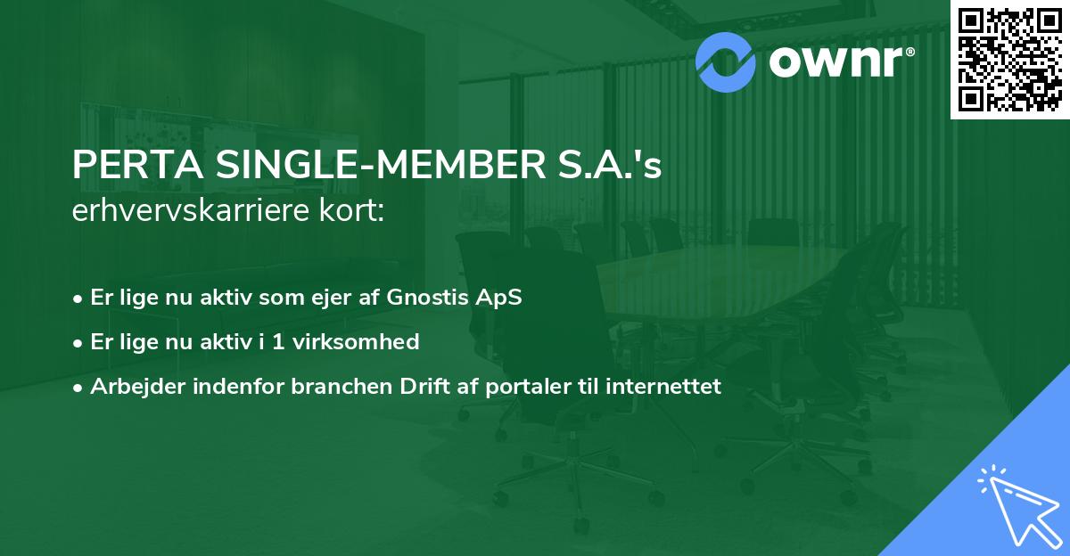 PERTA SINGLE-MEMBER S.A.'s erhvervskarriere kort