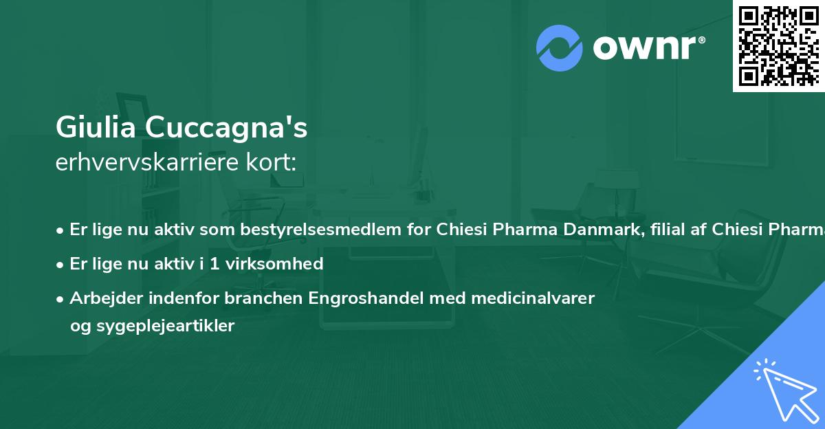 Giulia Cuccagna's erhvervskarriere kort