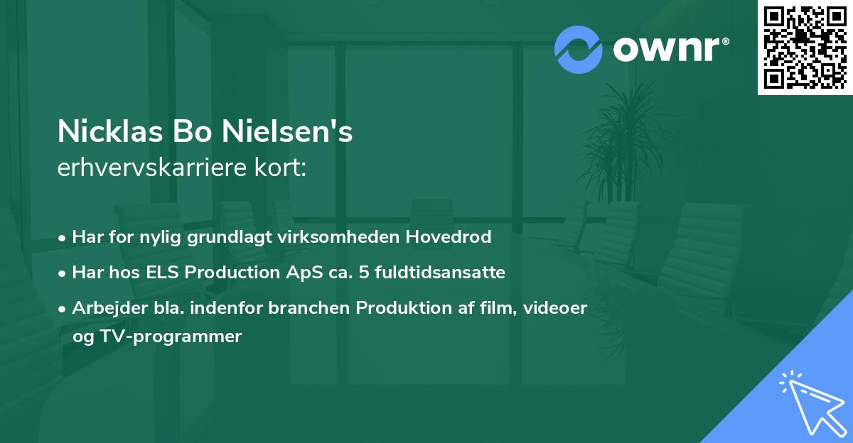 Nicklas Bo Nielsen's erhvervskarriere kort