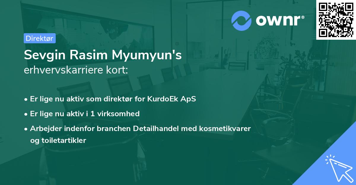 Sevgin Rasim Myumyun's erhvervskarriere kort