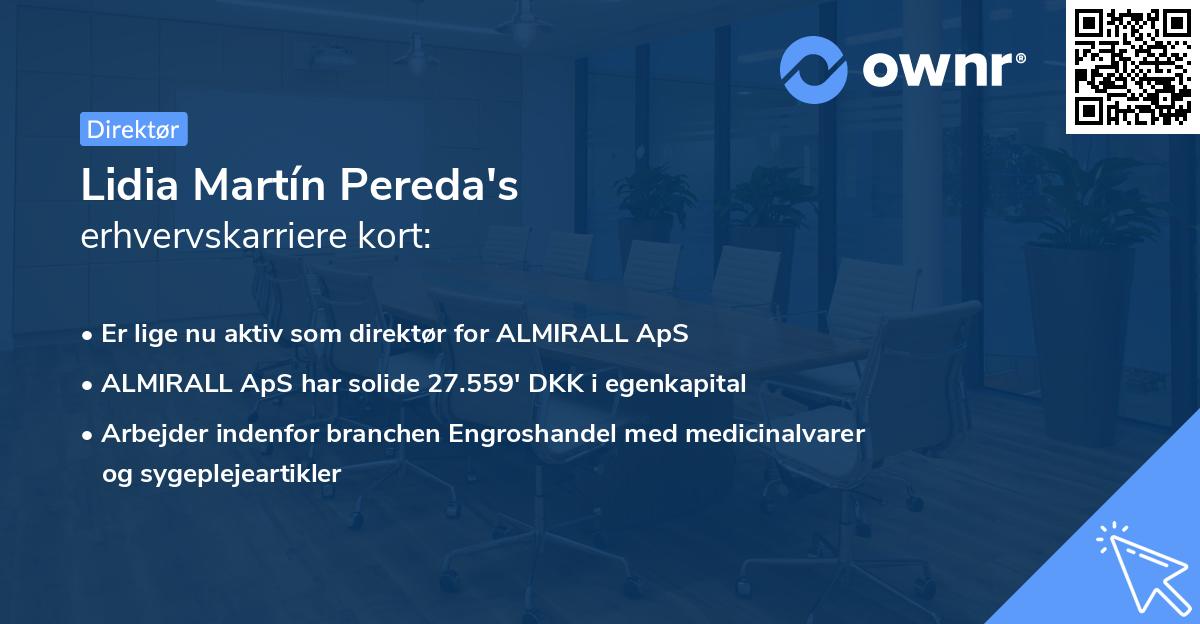 Lidia Martín Pereda's erhvervskarriere kort