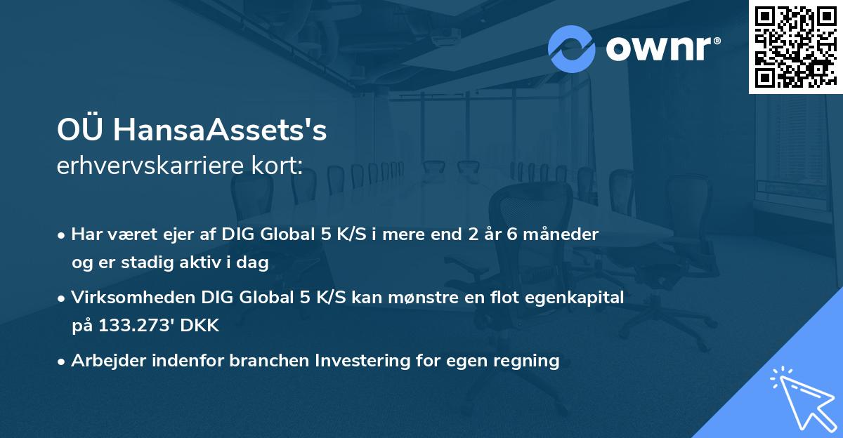 OÜ HansaAssets's erhvervskarriere kort