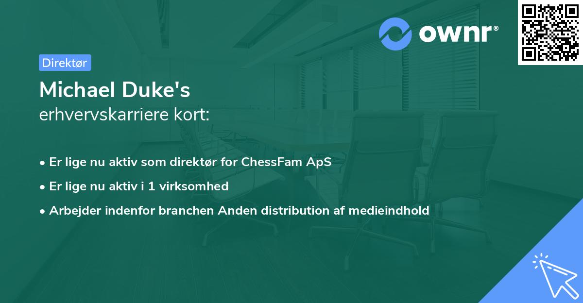 Michael Duke's erhvervskarriere kort