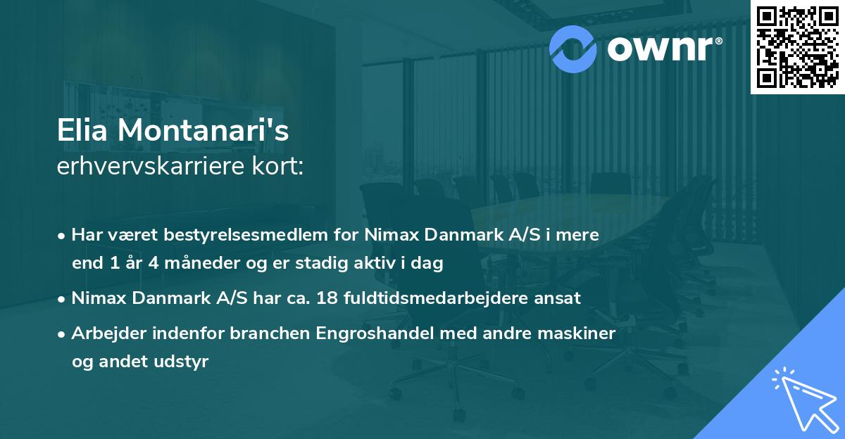 Elia Montanari's erhvervskarriere kort