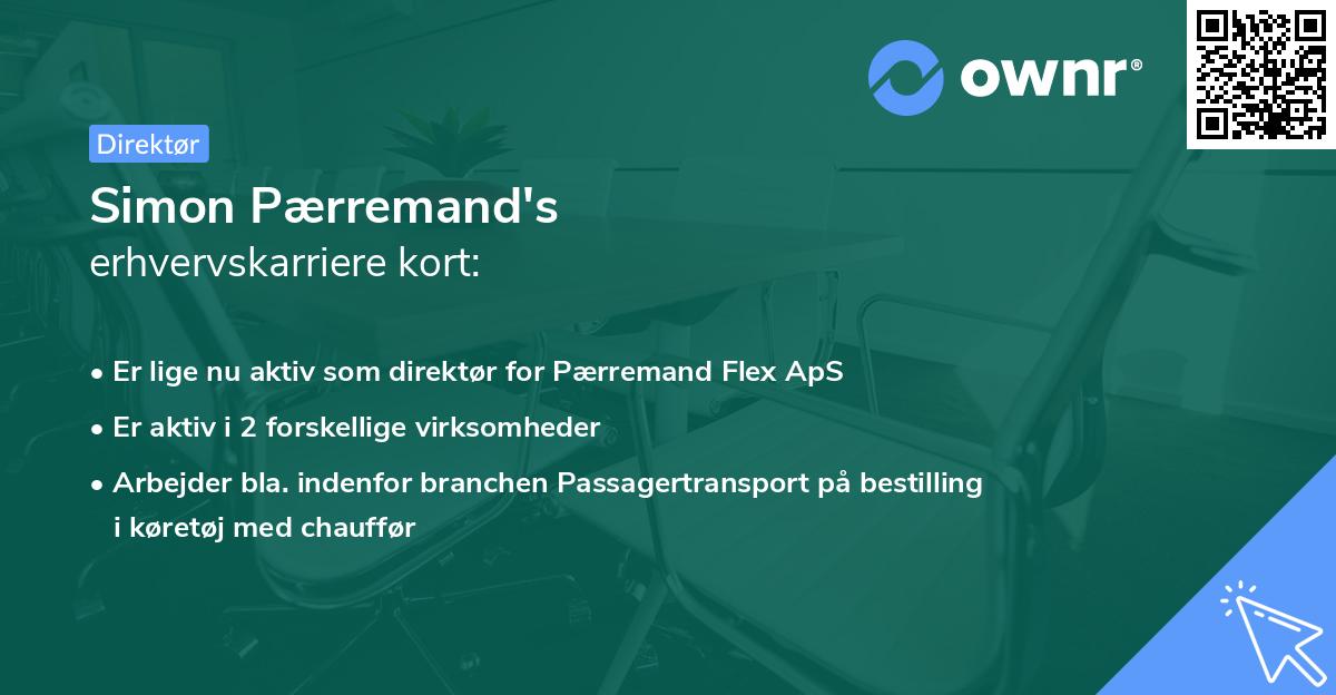 Simon Pærremand's erhvervskarriere kort