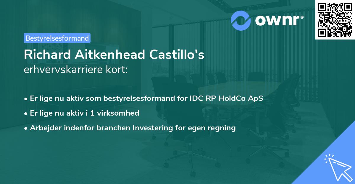 Richard Aitkenhead Castillo's erhvervskarriere kort