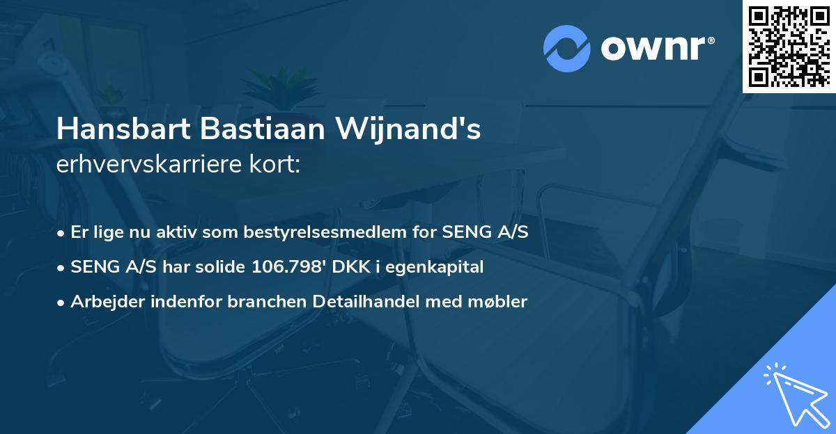 Hansbart Bastiaan Wijnand's erhvervskarriere kort