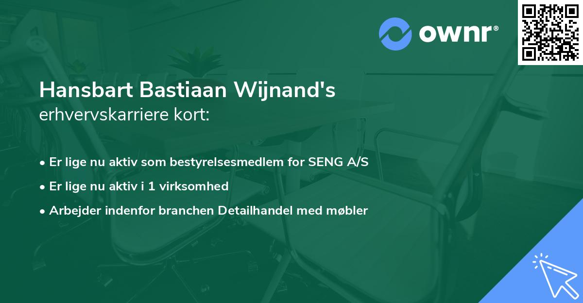 Hansbart Bastiaan Wijnand's erhvervskarriere kort