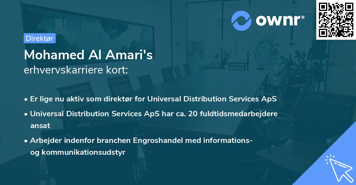 Mohamed Al Amari's erhvervskarriere kort