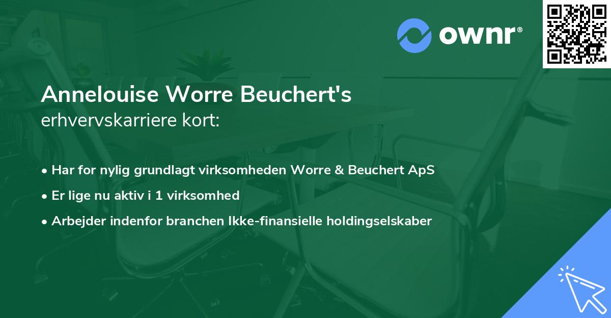 Annelouise Worre Beuchert's erhvervskarriere kort