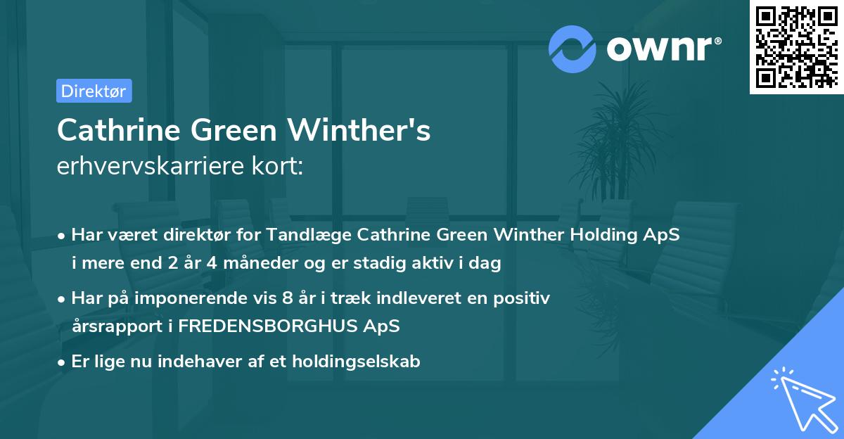 Cathrine Green Winther's erhvervskarriere kort