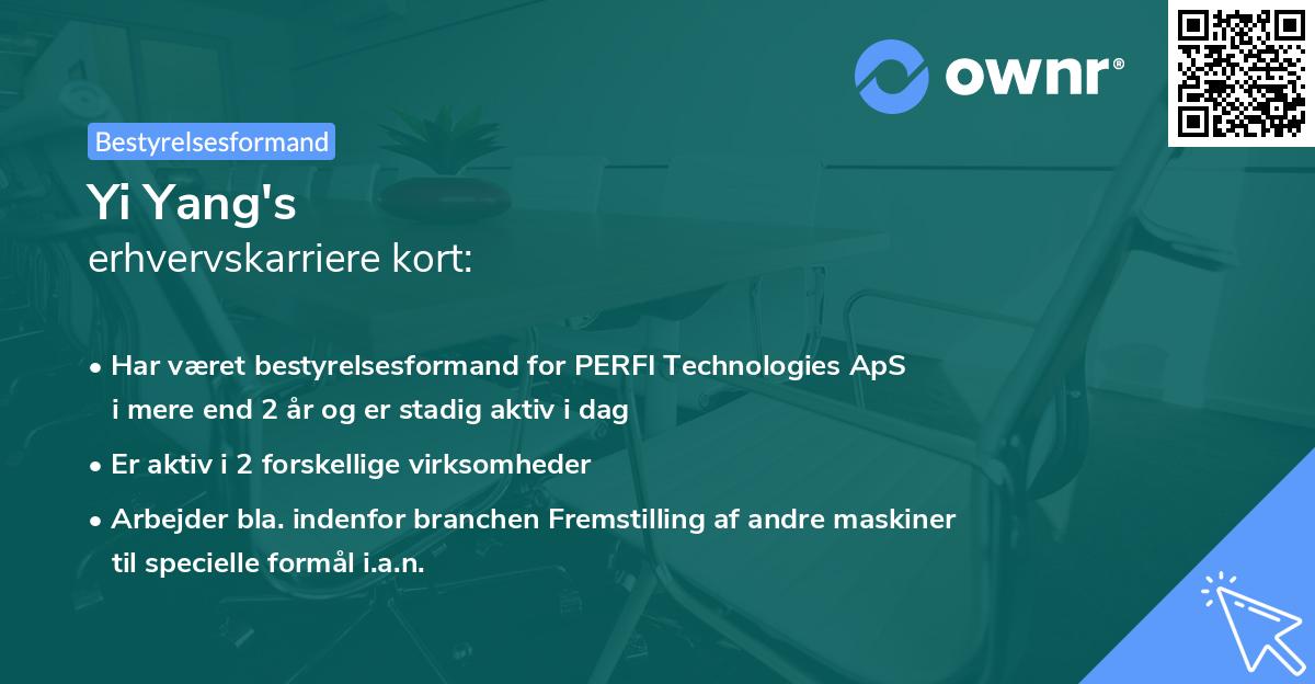 Yi Yang's erhvervskarriere kort