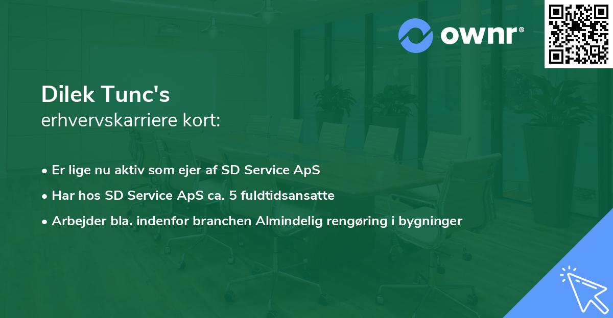 Dilek Tunc's erhvervskarriere kort