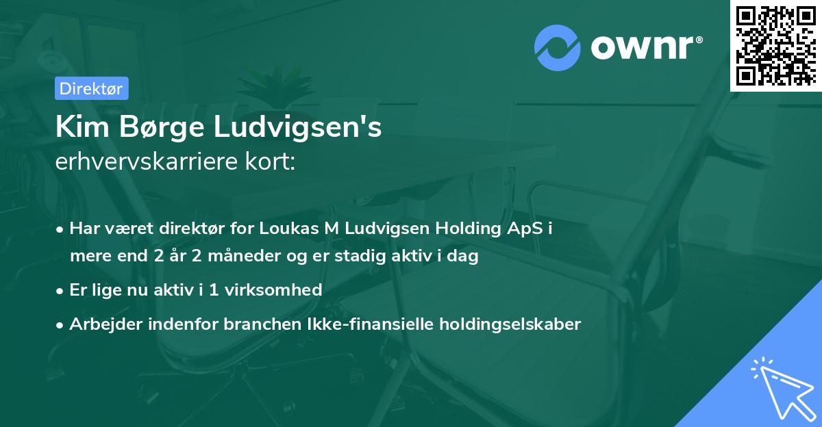Kim Børge Ludvigsen's erhvervskarriere kort