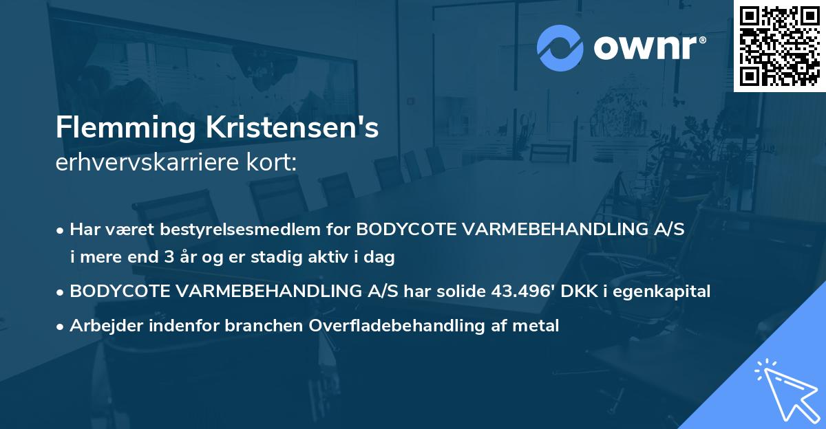 Flemming Kristensen's erhvervskarriere kort