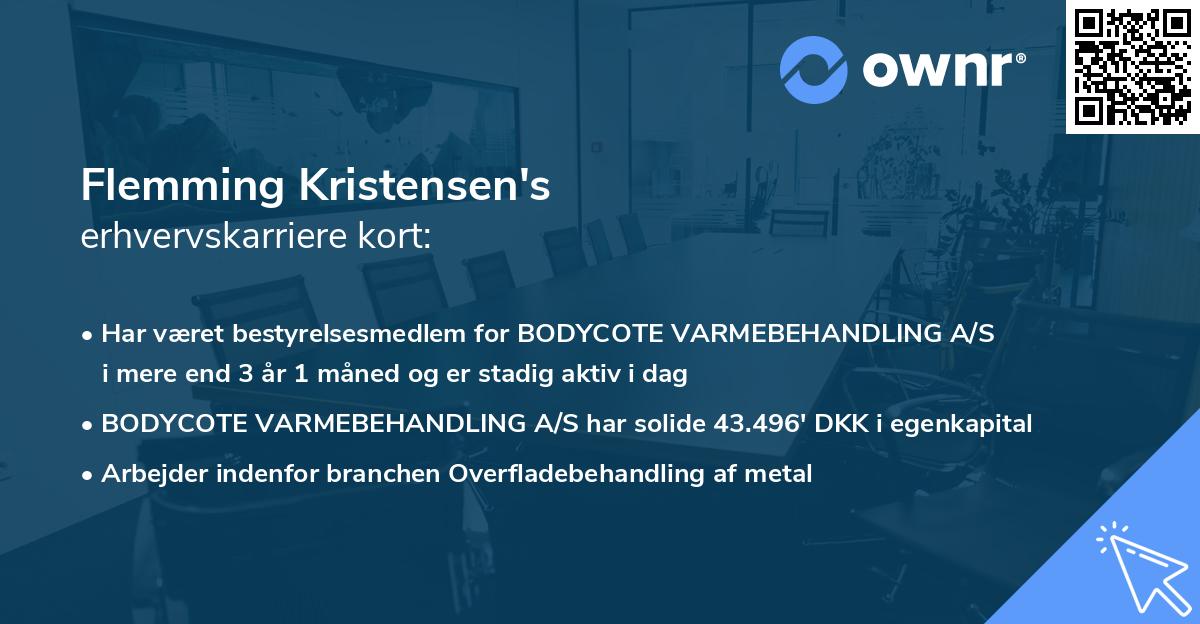Flemming Kristensen's erhvervskarriere kort