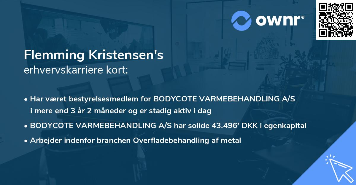 Flemming Kristensen's erhvervskarriere kort