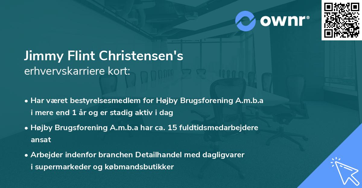 Jimmy Flint Christensen's erhvervskarriere kort