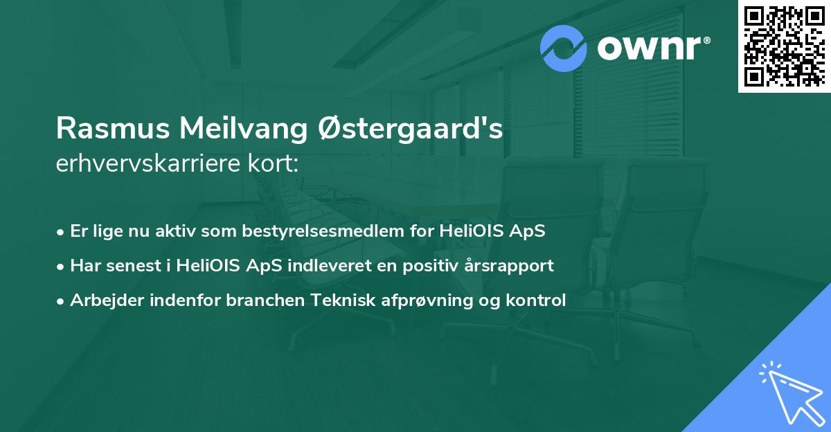 Rasmus Meilvang Østergaard's erhvervskarriere kort