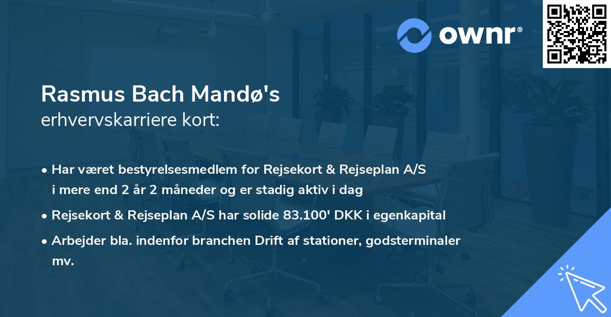 Rasmus Bach Mandø's erhvervskarriere kort