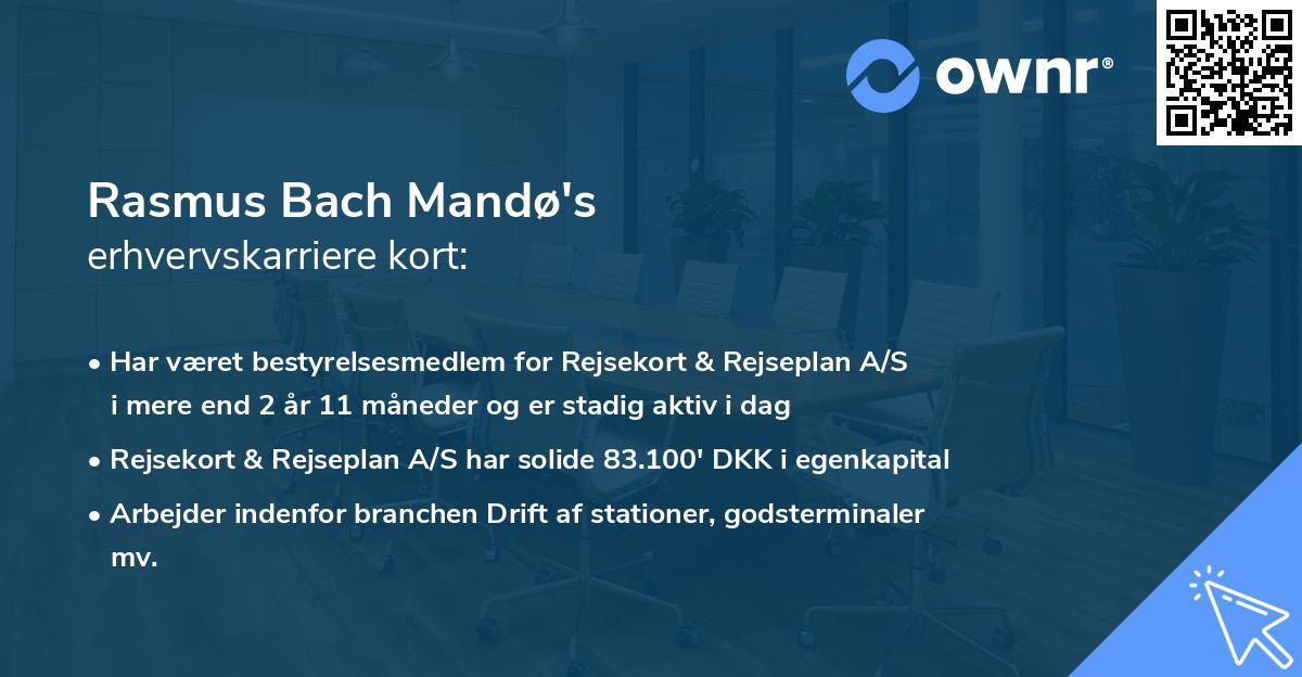 Rasmus Bach Mandø's erhvervskarriere kort
