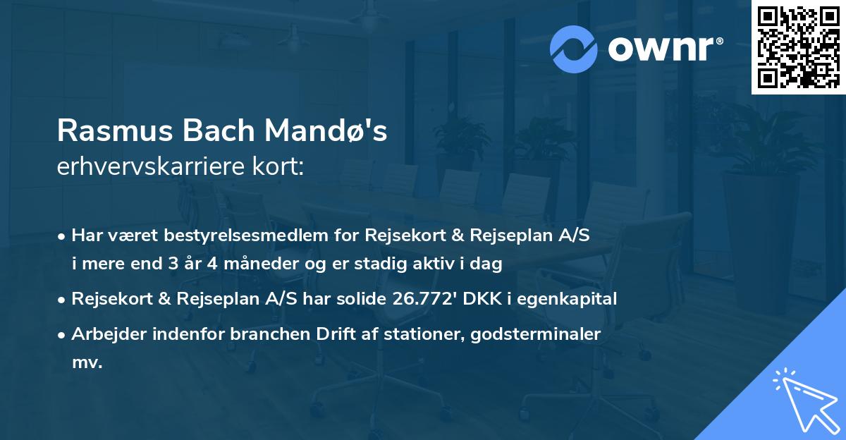 Rasmus Bach Mandø's erhvervskarriere kort