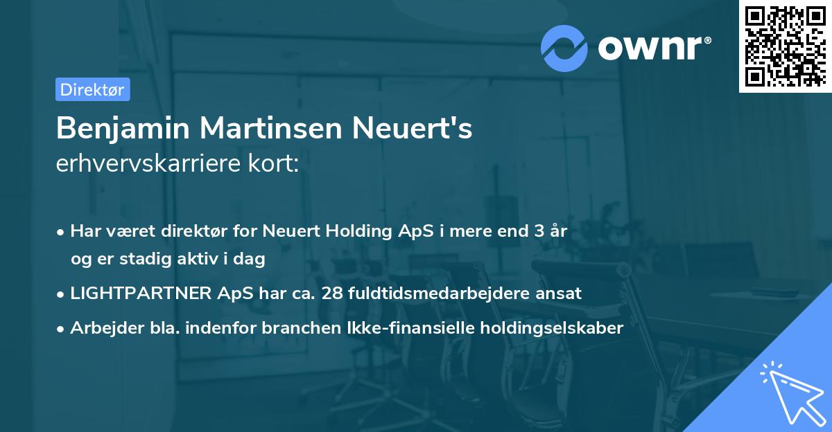 Benjamin Martinsen Neuert's erhvervskarriere kort
