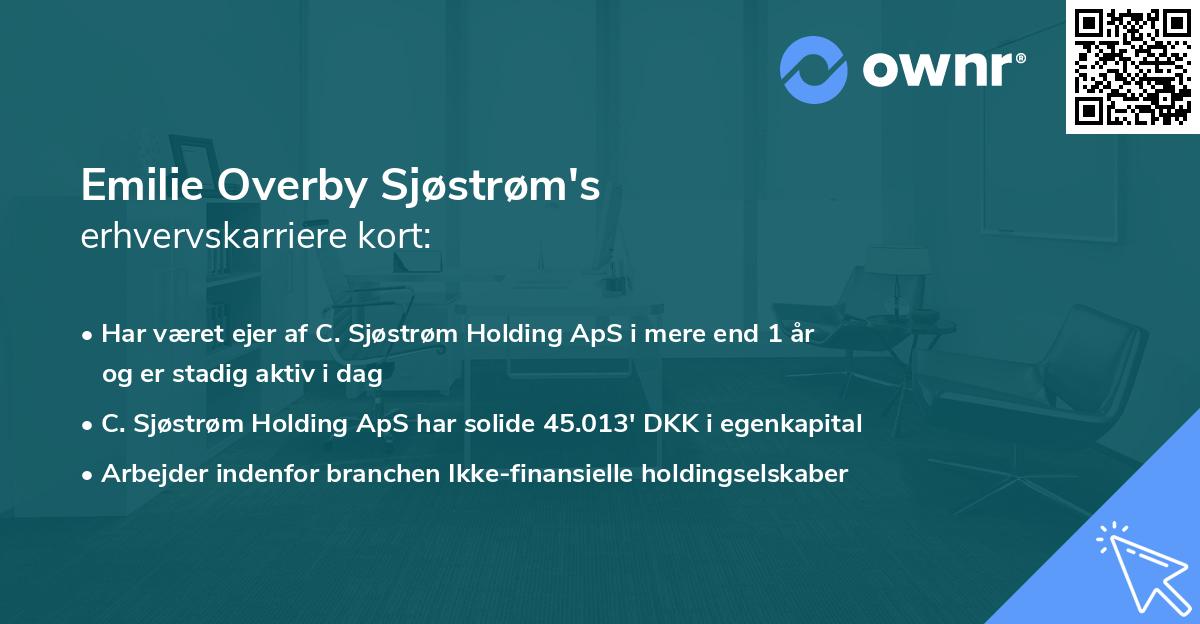 Emilie Overby Sjøstrøm's erhvervskarriere kort