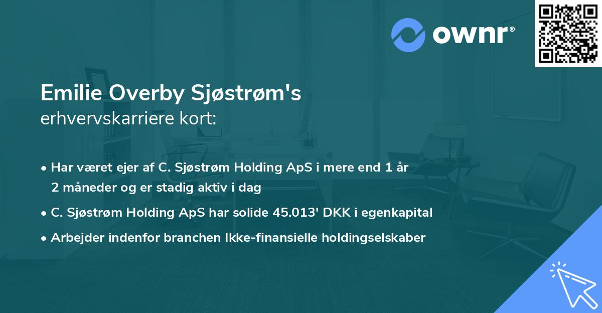 Emilie Overby Sjøstrøm's erhvervskarriere kort