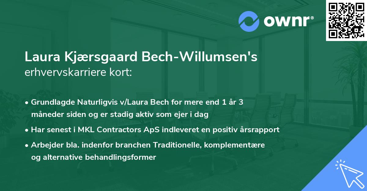 Laura Kjærsgaard Bech-Willumsen's erhvervskarriere kort