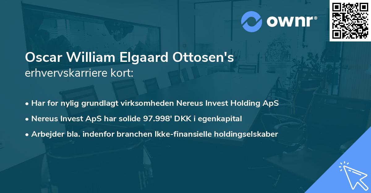 Oscar William Elgaard Ottosen's erhvervskarriere kort