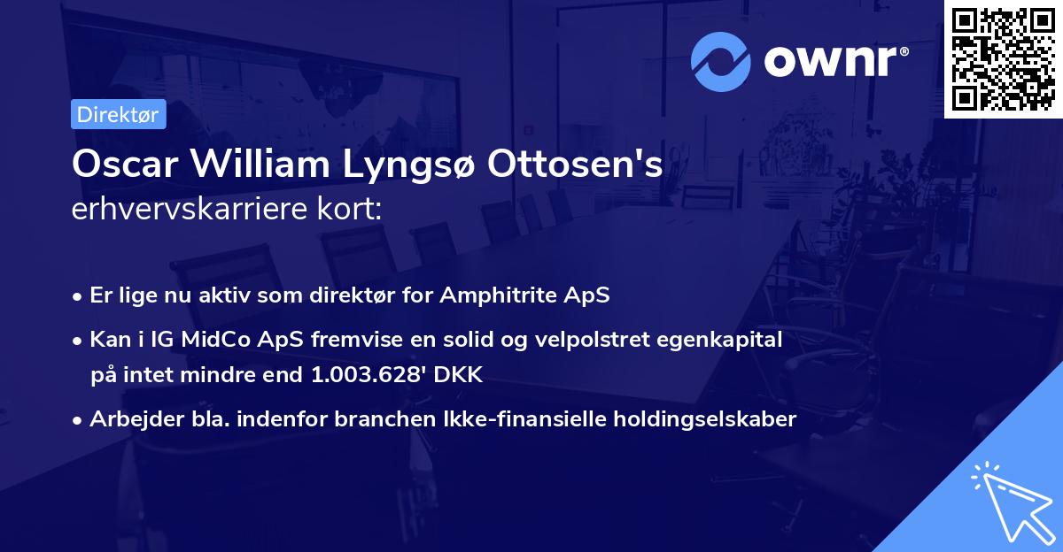 Oscar William Lyngsø Ottosen's erhvervskarriere kort